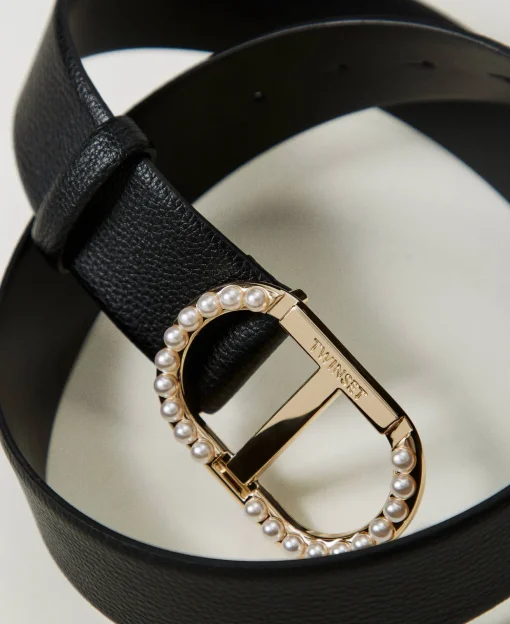 Cintura Con Fibbia Oval T E Perle