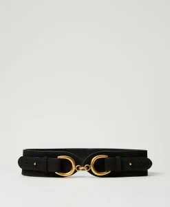 Cintura In Pelle Con Morsetto