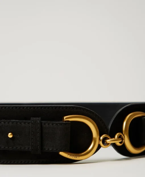 Cintura In Pelle Con Morsetto