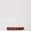 Cintura Reversibile In Pelle Con Oval T