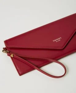 Clutch In Pelle Con Logo