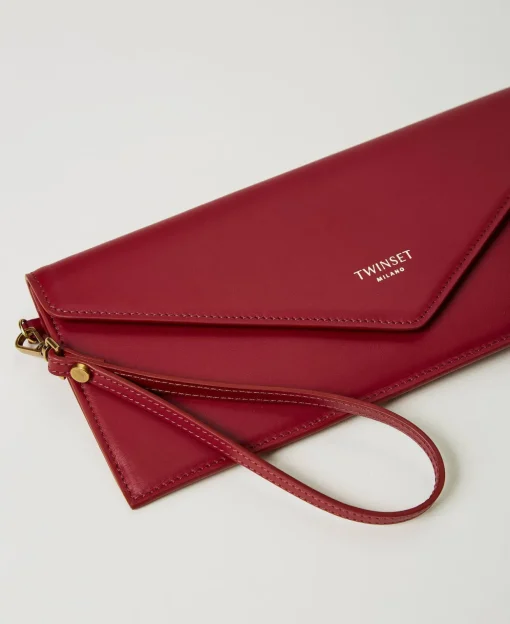 Clutch In Pelle Con Logo