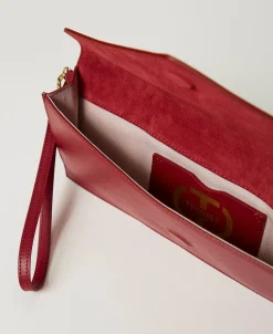 Clutch In Pelle Con Logo