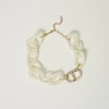 Collana Con Catena Di Perle E Oval T