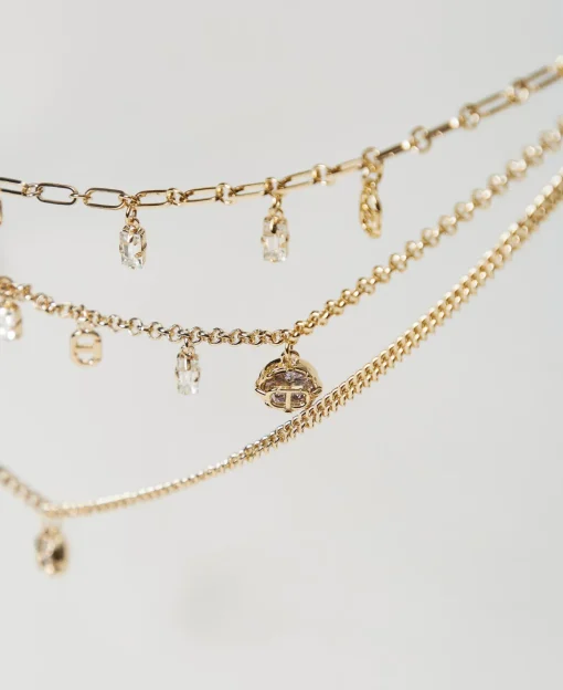 Collana Multifilo Con Pendenti