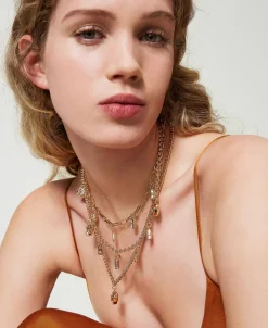 Collana Multifilo Con Pendenti