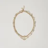 Collana Multifilo Con Strass E Oval T