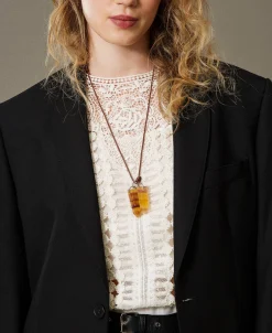 Collana Regolabile Con Pietre Pendenti