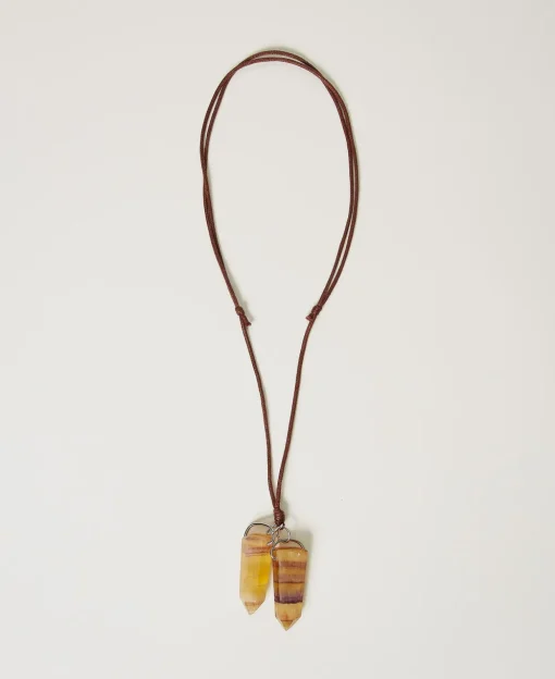 Collana Regolabile Con Pietre Pendenti