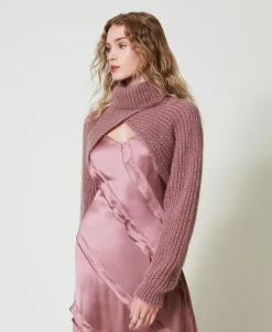 Coprispalle In Maglia Misto Mohair