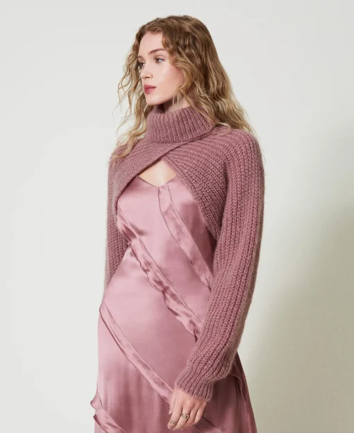 Coprispalle In Maglia Misto Mohair