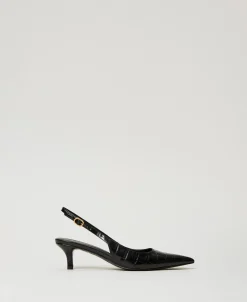 Décolleté Sling Back A Stampa Cocco