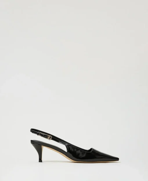 Décolleté Sling Back In Vernice