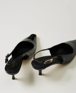 Décolleté Sling Back In Vernice