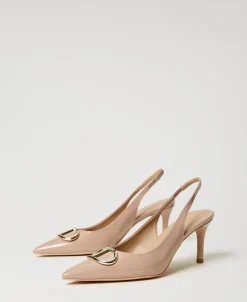 Décolleté Sling Back In Vernice