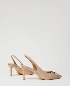Décolleté Sling Back In Vernice