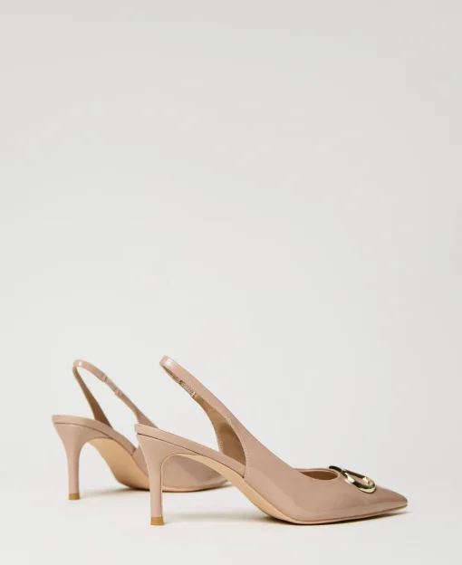 Décolleté Sling Back In Vernice