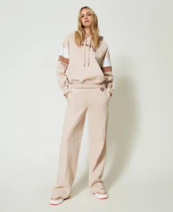 Felpa Con Cappuccio E Pantaloni A Palazzo