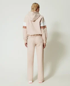 Felpa Con Cappuccio E Pantaloni A Palazzo