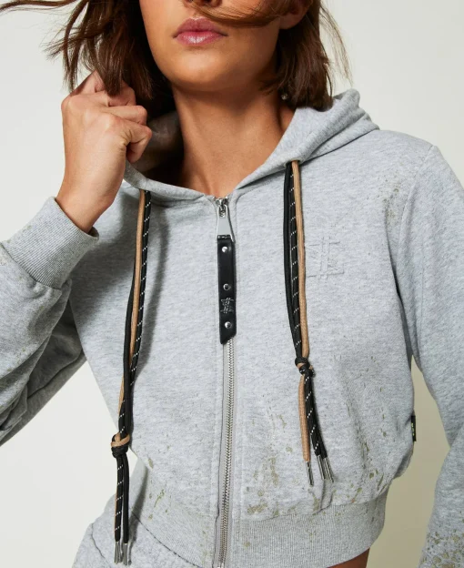 Felpa Cropped MYFO Con Stampa Glitter