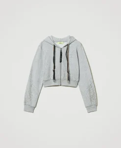 Felpa Cropped MYFO Con Stampa Glitter