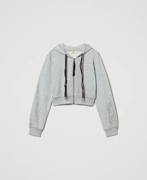 Felpa Cropped MYFO Con Stampa Glitter