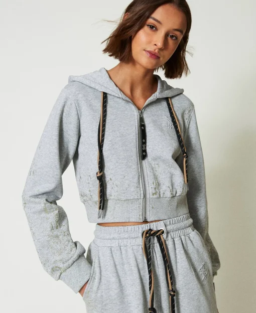 Felpa Cropped MYFO Con Stampa Glitter