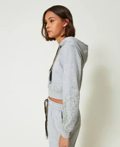 Felpa Cropped MYFO Con Stampa Glitter