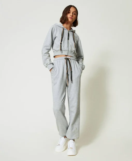 Felpa Cropped MYFO Con Stampa Glitter