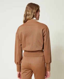 Felpa In Tessuto Scuba Jacquard
