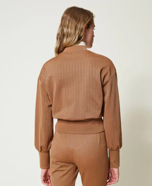 Felpa In Tessuto Scuba Jacquard