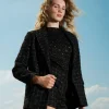 Giacca Blazer Bouclé A Disegno Check