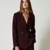 Giacca Blazer Check Con Lurex