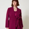 Giacca Blazer Con Cintura E Catena Oval T