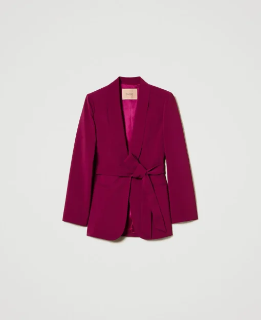 Giacca Blazer Con Cintura E Catena Oval T