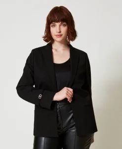 Giacca Blazer Con Cinturino Oval T