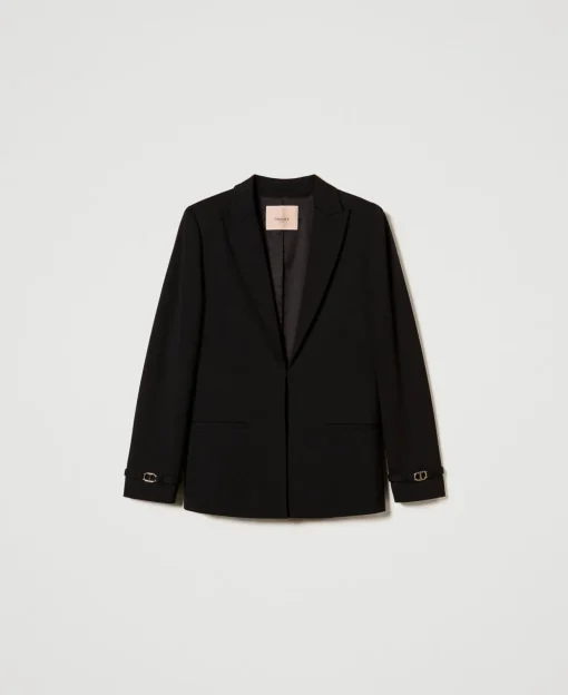 Giacca Blazer Con Cinturino Oval T