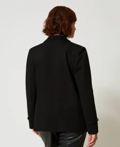 Giacca Blazer Con Cinturino Oval T