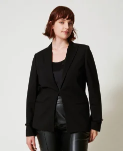 Giacca Blazer Con Cinturino Oval T