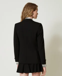 Giacca Blazer Con Cinturino Oval T