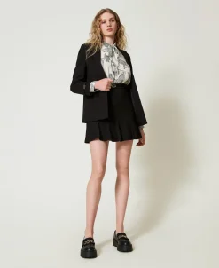 Giacca Blazer Con Cinturino Oval T