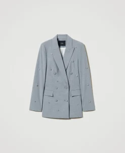 Giacca Blazer Con Ricami A Mano