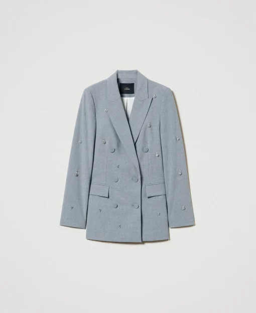 Giacca Blazer Con Ricami A Mano