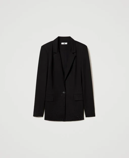 Giacca Blazer Con Strass Dégradé