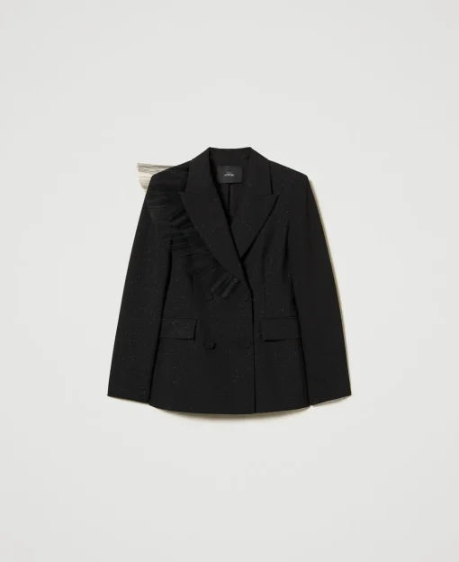 Giacca Blazer Con Volant In Tulle