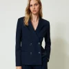 Giacca Blazer Gessata Lurex