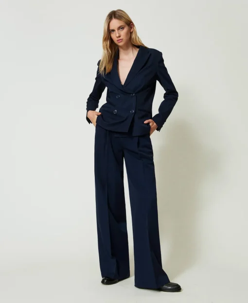Giacca Blazer Gessata Lurex