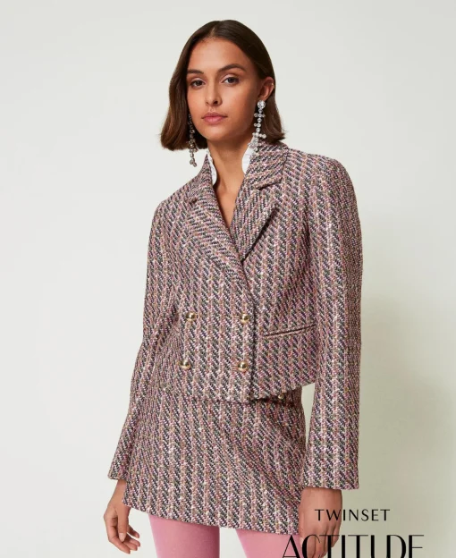 Giacca Blazer In Bouclé E Lurex