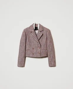 Giacca Blazer In Bouclé E Lurex