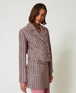 Giacca Blazer In Bouclé E Lurex